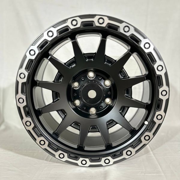 XF221	R18 8,5J	ET0	110.1	6x139,7	MATTE BLACK MACHINED LIP