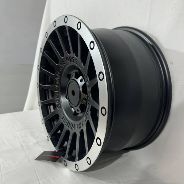 177206	R17 8,5J	ET0	110	6x139,7	MATTE BLACK MACHINED LIP