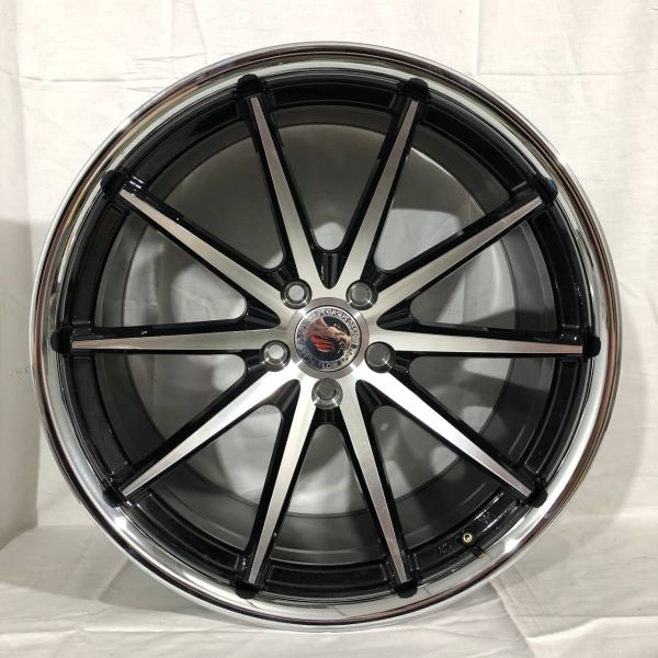 FA613F	R20 9J ET32	5x112 / 5x114,3 (5X113.1)	73,1	PIANO BLACK DIAMOND-CUT MACHINED FACE+STAINLESS STEEL LIP