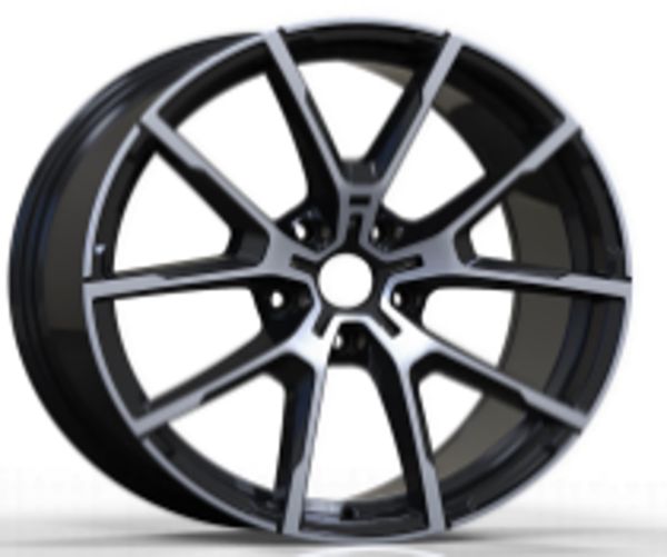 F9746 BMW R19 9,5J	ET38 5X120	72.6 GLOSS BLACK MACHINE FACE