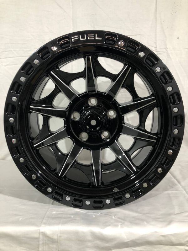0247 Fuel D694 R17 9J 5x120 ET-10 ЦО 65,1 BLACK MILLING WINDOWS