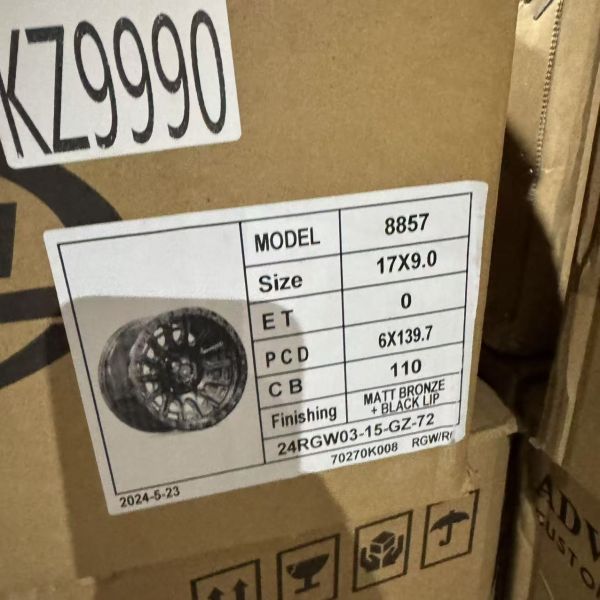 RGW8857 R17 9J 6x139,7	ET0	ЦО110 Matt Bronze + black Lip